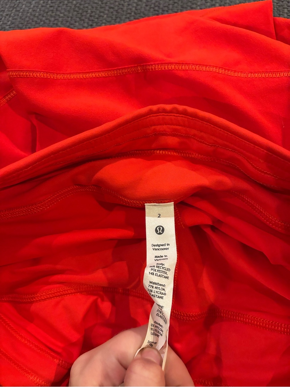 lululemon athletica Bright Red Active Mini Skirt